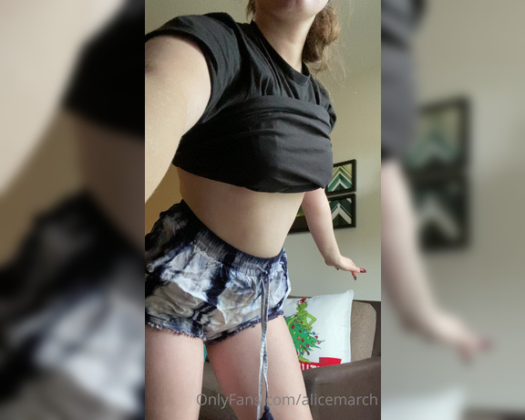 Alice March aka Alicemarch OnlyFans - These shorts are really helping with learning how to move my cheeks! 2
