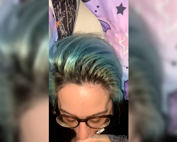 Elizabeth Hunny aka Elizabethhunny OnlyFans - Gagging on Thick cock #blowjob #hairpulling