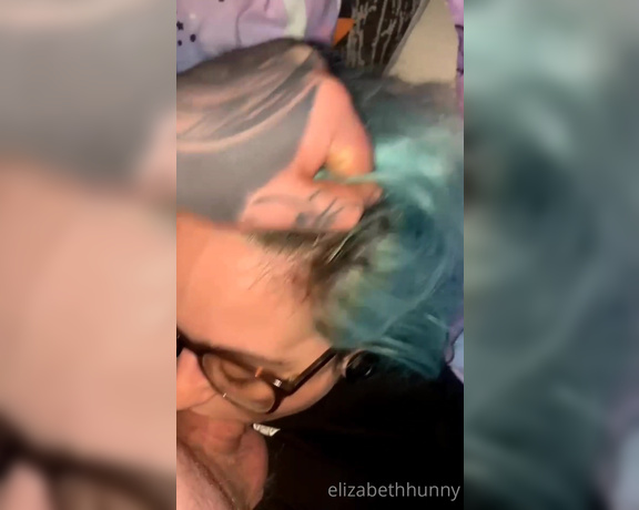 Elizabeth Hunny aka Elizabethhunny OnlyFans - Gagging on Thick cock #blowjob #hairpulling