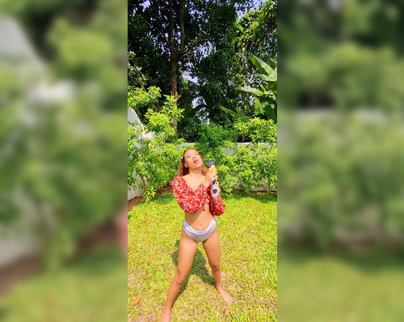 Miya Maze aka Miyamaze OnlyFans - Have you seen how much fun I had out in the sun with my watergun yet After this I strip down and