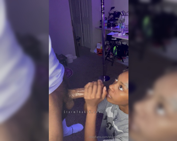 Storm ThaGreat aka Stormthagreat OnlyFans - My first time sucking dck since I split my tongue