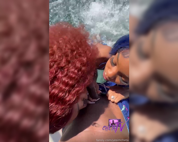 Yesimcheta Fansly - We got caught while we was having a threesome in the hot tub… But we kept on goin