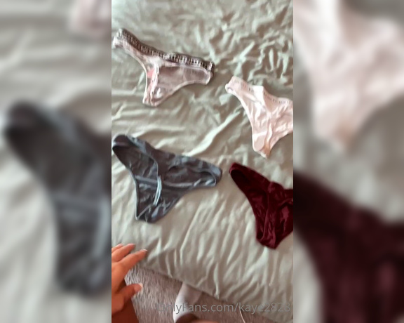 Kaye aka Kaye2828 OnlyFans - Since a lot of you have been asking about buying my worn panties, I’ve chosen 5 of my favs for you 1