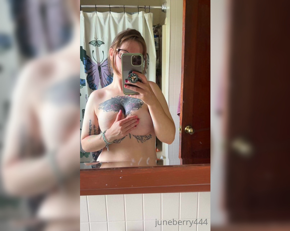 June Berry aka Juneberry444 OnlyFans - Getting ready to shower
