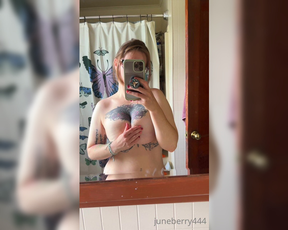 June Berry aka Juneberry444 OnlyFans - Getting ready to shower