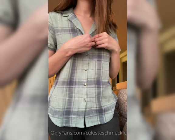 Celeste Schmeckle aka Celesteschmeckle OnlyFans - Post hike unbuttoning my tits for you