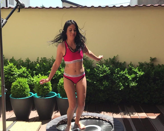 Deviousbrunette Trampoline Jumping