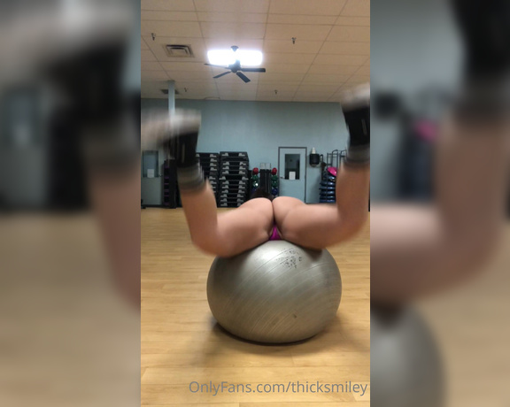 Thick and Sweet aka Thicksmiley OnlyFans - A morning workout I thought someone came in 1