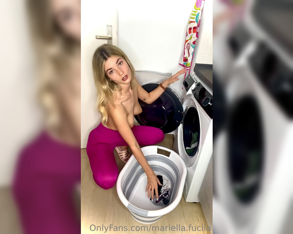 Mariellaa aka Mariella.fucila OnlyFans - Laundry day is a special kind of meditation for me I wish someone could join me, we could turn 5