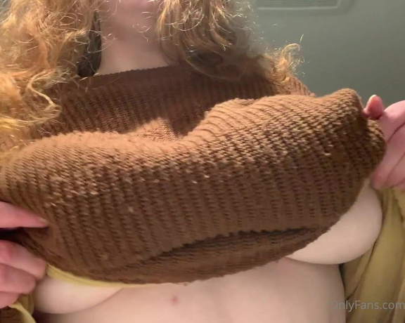 BustySeaWitch aka Bustyseawitch OnlyFans - What do you think of my big, heavy sweater tits The move was successful! I’m in my new home and I 2