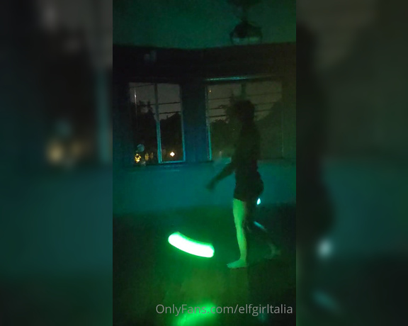 Talia aka Elfgirltalia OnlyFans - This was fun 3 I havent had a change to spin my poi lately Its good exercise, pretty, and reminds