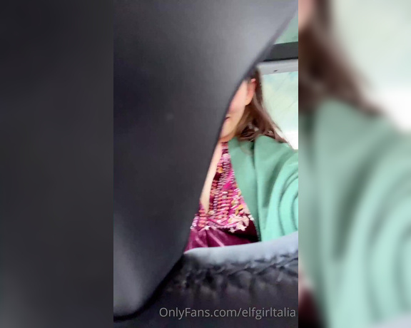 Talia aka Elfgirltalia OnlyFans - Little bit of an awkward video cars aren’t that conducive to doing sneaky tease videos but I gave