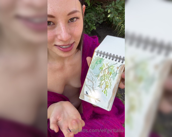 Talia aka Elfgirltalia OnlyFans - This is my watercolor sketchbook!