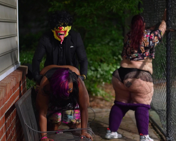 GIbbyTheClown - Ms Marshae amp Nikki Cakes Gets Pussy Worked Out By Gibby