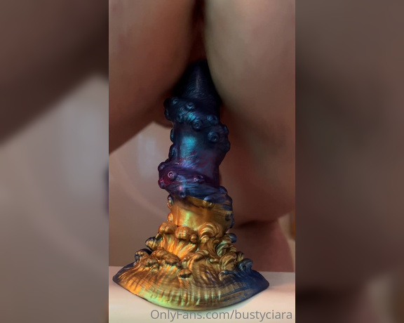 BustyCiara aka Bustyciara OnlyFans - This is my first time trying out this exotic dildo ! I wasn’t ready for the grooves