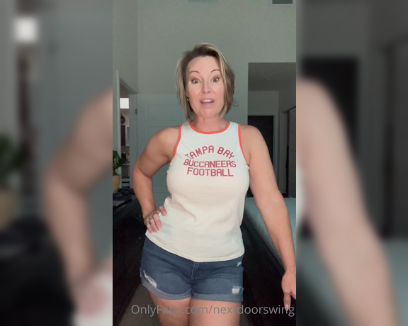 Mrs. Cora Cox aka Nextdoorswing OnlyFans - Thursday early morning Chatty Chat! Bucs Training Camp, Gronk and football love, white bikini pics,