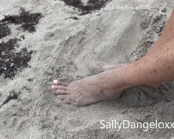 Sally Dangelo - Dirty Beach Feet at the nude Beach