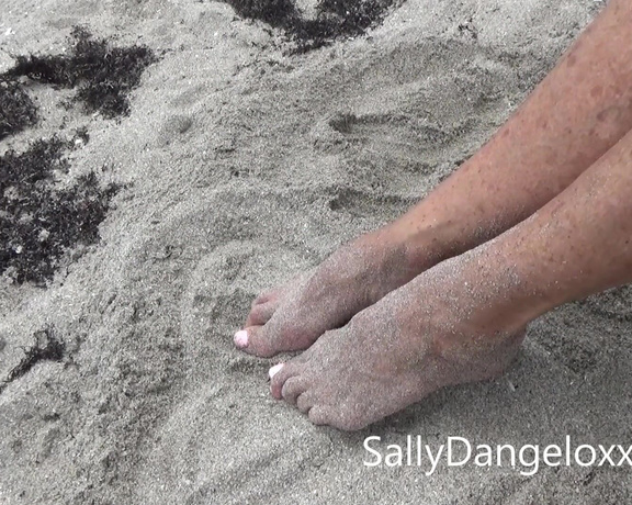 Sally Dangelo - Dirty Beach Feet at the nude Beach