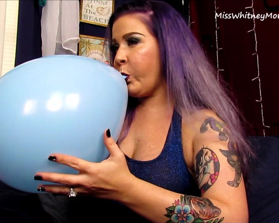 MissWhitneyMorgan - Whitney Blowing Up 12 Inch Balloons, Balloons, Balloons B2P, Balloons Non Pop, Mouth Fetish, Breath Control, SFW, ManyVids