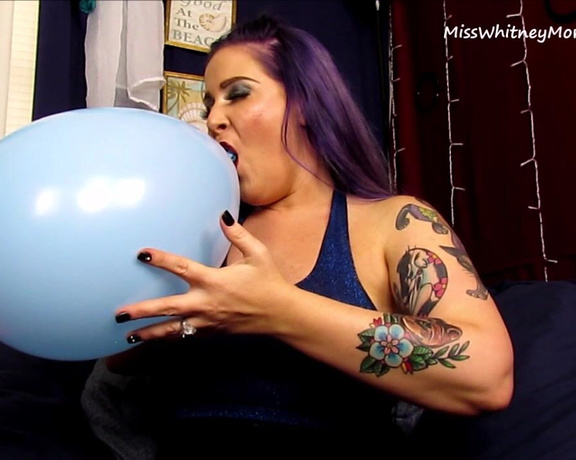 MissWhitneyMorgan - Whitney Blowing Up 12 Inch Balloons, Balloons, Balloons B2P, Balloons Non Pop, Mouth Fetish, Breath Control, SFW, ManyVids