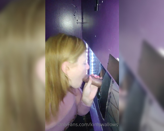 Kim Swallows aka Kimswallows OnlyFans - I got kicked out the swinger club for recording myself sucking dick at the wall oh well I still made