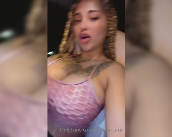 TattedLatinMamii aka Tattedmamii OnlyFans - Make sure to watch the full video for my titties in public