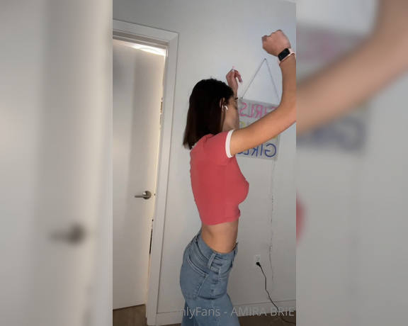 Amira Brie aka Amirabrie OnlyFans - POV you’re my mirror watching me strip tease for myself