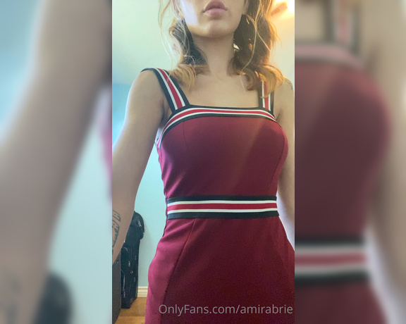 Amira Brie aka Amirabrie OnlyFans - Who needs a little black dress when you have a little red dress 3