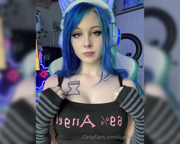 Cami chan aka Camichan OnlyFans - Trying to squish vaporeon between my boobs isn’t working out so well heheheh 4