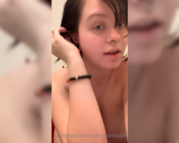 PiercedNoodle aka Piercednoodle OnlyFans - Before I get in the shower Just doing a little body check and shaking my ass for you guys I lov