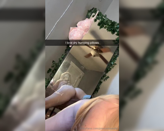 PiercedNoodle aka Piercednoodle OnlyFans - Felt so good rubbing my clit on the bed 1