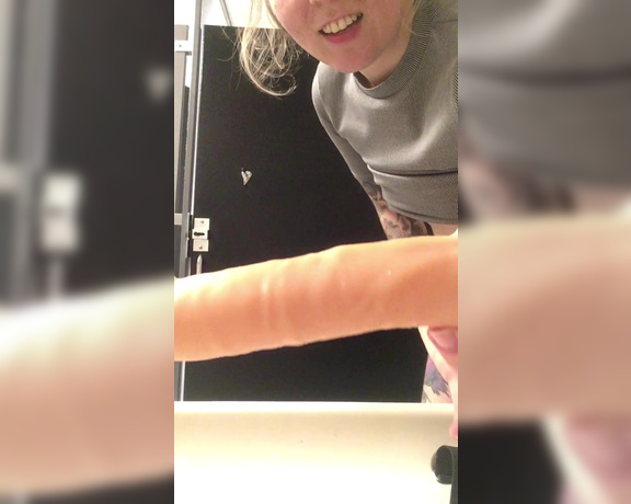 Feliciafisher Quickie Public Bathroom Dildo Fuck