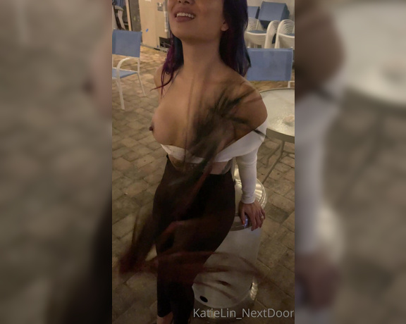 Katie Lin  Next Door aka Katielin_nextdoor OnlyFans - Good morning boys, here’s from last nights quick” stop by Secrets, we ended up staying much longer