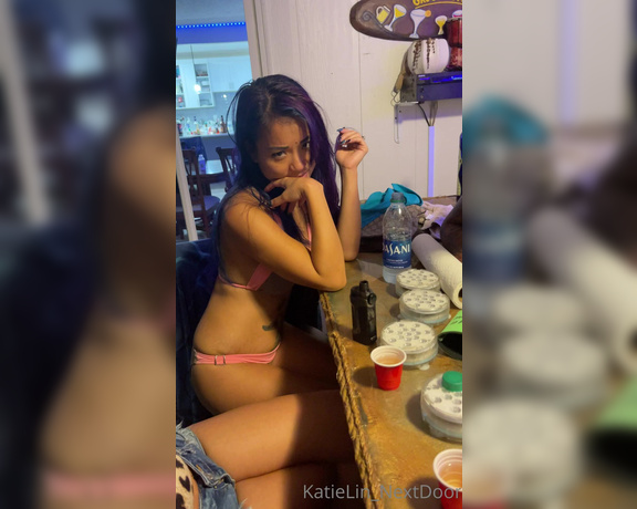 Katie Lin  Next Door aka Katielin_nextdoor OnlyFans - So after a long day or partying this is the aftermath Now you see why some days I say I got