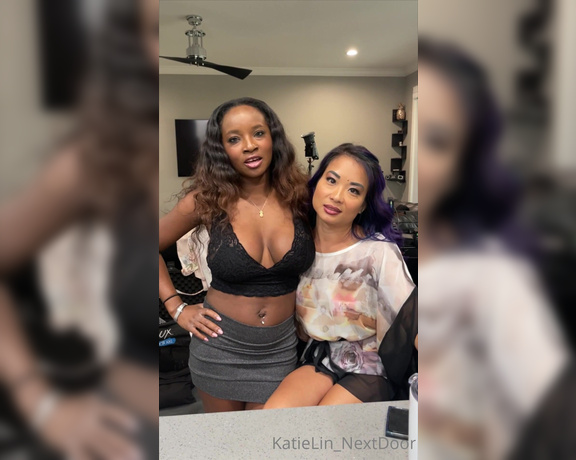 Katie Lin  Next Door aka Katielin_nextdoor OnlyFans - Hey guys, I’m doing an interview video today with my girl @naomifoxxx and our hubby’s about the swin