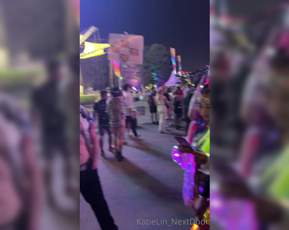 Katie Lin  Next Door aka Katielin_nextdoor OnlyFans - Check out how crazy EDC Orlando was, wish we got there earlier though so I could take more pics and