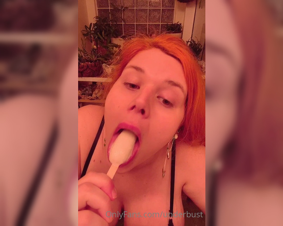 Penny Brown aka Underbust OnlyFans - Some more Popsicle eating lessons! Todays lesson Messy eating =3 (These earrings were a gift! Plea