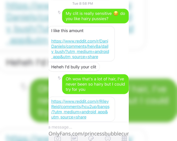 Princess Bubblecum aka Princessbubblecum OnlyFans - Some more chats with my favorite BBC… I want to fuck him so so bad ( Just reading them again to reco