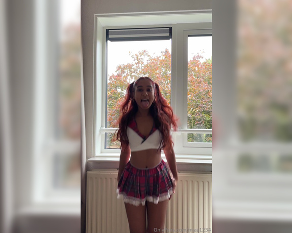 Mia Z aka Miaz1234 OnlyFans - I’m trying to act like a cute cheerleader hope it’s working Happy Halloween