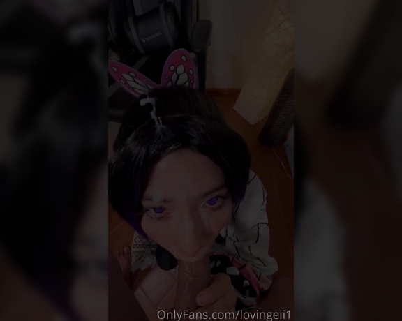 Eli aka Lovingeli1 OnlyFans - Really enjoyed filming this cosplay and excited to share it, shinobu kochosucks dick, drained