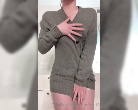 Rita aka Cutefruit18 OnlyFans - A cardigan and stockings is my new favorite thing to wear 2