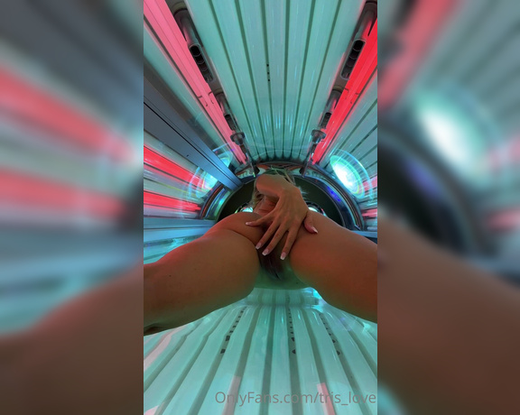 Tris aka Tris_love OnlyFans - Okay tell me that this music in the tanning bed doesn’t sound just like a porno I mean… we can