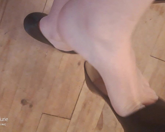 Melany Furie - Feet dangling with my black pumps