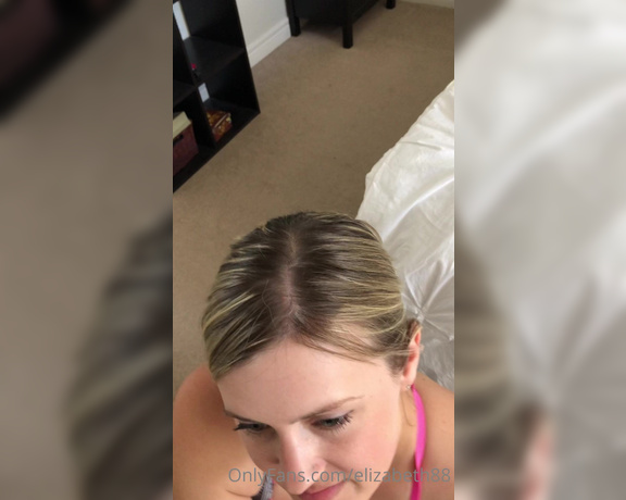 Elizabeth aka Elizabeth88 OnlyFans - I was on my way out to go to the gym but my husband cornered me in the bedroom and told me I need