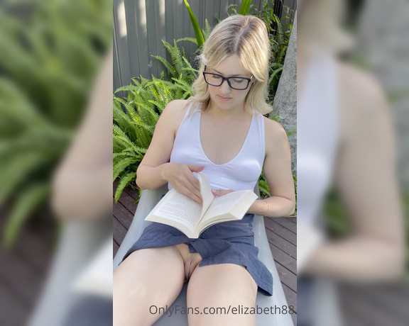 Elizabeth aka Elizabeth88 OnlyFans - When you read something from your dirty novel and your vibrator is too far away