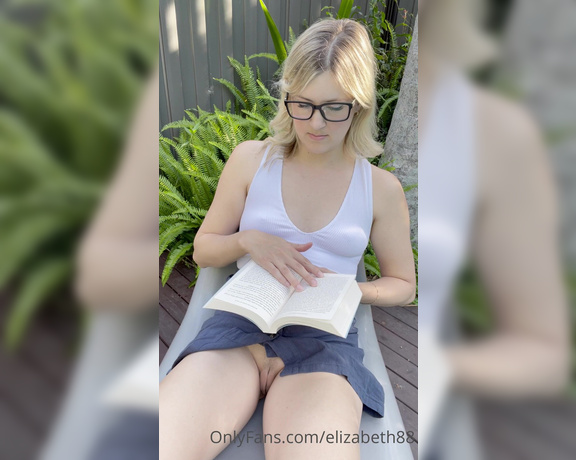 Elizabeth aka Elizabeth88 OnlyFans - When you read something from your dirty novel and your vibrator is too far away