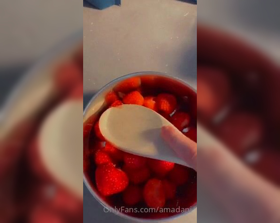 Amadani aka Amadani OnlyFans - Happy saturday 3 I made some straberry milk 2