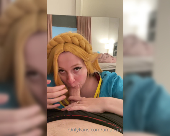 Amadani aka Amadani OnlyFans - Sucking dick in my zelda cosplay with some pics from the video ^^ 3 @danield1991 4