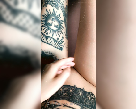 Cursed Ellie OnlyFans Leaks Video (1),  Tattoo, Solo, Dildo Fucking