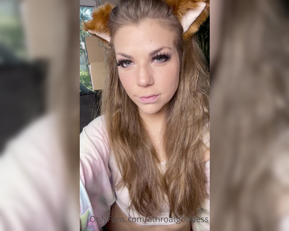 Throatgoddess aka Athroatgoddess OnlyFans - Do you think i should get ears! i really like them! 2